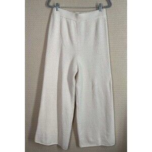 NWT Sincerely Jules Waffle Knit Pull On Wide Leg Pants Women Size XL Cream